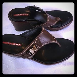 Prada wedge sandals